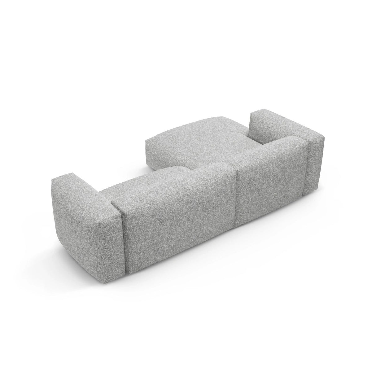 Martina 4-Sitzer Ecksofa mit Schlaffunktion, Linke Seite, aus Boucle in Silber (Monet Silver), 280x170 cm von Micadoni – Bild 9
