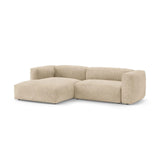 Martina 4-Sitzer Ecksofa mit Schlaffunktion, Linke Seite, aus Samt, Boucle oder Strukturstoff, 280x170 cm von Micadoni – Bild 6