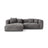 Martina 4-Sitzer Ecksofa mit Schlaffunktion, Linke Seite, aus Samt in Grau (Vogue 15), 280x170 cm von Micadoni – Bild 1