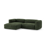 Martina 4-Sitzer Ecksofa mit Schlaffunktion, Linke Seite, aus Samt in Grün (Vogue 11), 280x170 cm von Micadoni – Bild 6