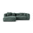 Martina 4-Sitzer Ecksofa mit Schlaffunktion, Linke Seite, aus Samt in Petrol (Vogue 12), 280x170 cm von Micadoni – Bild 1