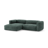 Martina 4-Sitzer Ecksofa mit Schlaffunktion, Linke Seite, aus Samt in Petrol (Vogue 12), 280x170 cm von Micadoni – Bild 6
