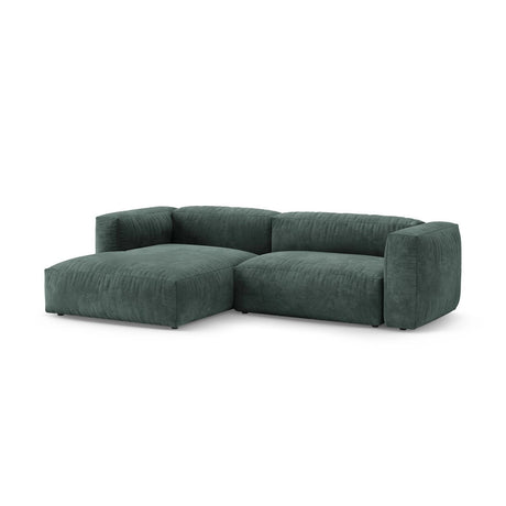 Martina 4-Sitzer Ecksofa mit Schlaffunktion, Linke Seite, aus Samt in Petrol (Vogue 12), 280x170 cm von Micadoni – Bild 6