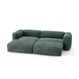 Martina 4-Sitzer Ecksofa mit Schlaffunktion, Linke Seite, aus Samt in Petrol (Vogue 12), 280x170 cm von Micadoni – Bild 7