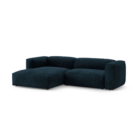 Martina 4-Sitzer Ecksofa mit Schlaffunktion, Linke Seite, aus Samt in Tiefes Petrol (Vogue 13), 280x170 cm von Micadoni – Bild 6