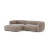 Martina 4-Sitzer Ecksofa mit Schlaffunktion, Linke Seite, aus Strukturierter Stoff in Dunkelbeige (Boston Trufa), 280x170 cm von Micadoni – Bild 5
