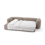 Martina 4-Sitzer Ecksofa mit Schlaffunktion, Linke Seite, aus Strukturierter Stoff in Dunkelbeige (Boston Trufa), 280x170 cm von Micadoni – Bild 7