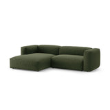 Martina 4-Sitzer Ecksofa mit Schlaffunktion, Linke Seite, aus Strukturierter Stoff in Grün (Boston Forest), 280x170 cm von Micadoni – Bild 5