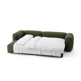 Martina 4-Sitzer Ecksofa mit Schlaffunktion, Linke Seite, aus Strukturierter Stoff in Grün (Boston Forest), 280x170 cm von Micadoni – Bild 7