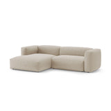 Martina 4-Sitzer Ecksofa mit Schlaffunktion, Linke Seite, aus Strukturierter Stoff in Leichtes Beige (Boston Toffee), 280x170 cm von Micadoni – Bild 5