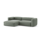 Martina 4-Sitzer Ecksofa mit Schlaffunktion, Linke Seite, aus Strukturierter Stoff in Moosgrün (Boston Water Green), 280x170 cm von Micadoni – Bild 5