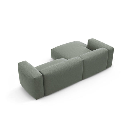 Martina 4-Sitzer Ecksofa mit Schlaffunktion, Linke Seite, aus Strukturierter Stoff in Moosgrün (Boston Water Green), 280x170 cm von Micadoni – Bild 8