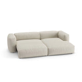 Martina 4-Sitzer Ecksofa mit Schlaffunktion, Rechte Seite, aus Boucle in Beige (Monet Sand), 280x170 cm von Micadoni – Bild 7
