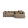 Martina 4-Sitzer Ecksofa mit Schlaffunktion, Rechte Seite, aus Boucle in Cappuccino (Monet Cappucino), 280x170 cm von Micadoni – Bild 1