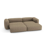 Martina 4-Sitzer Ecksofa mit Schlaffunktion, Rechte Seite, aus Boucle in Cappuccino (Monet Cappucino), 280x170 cm von Micadoni – Bild 7