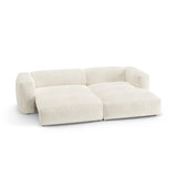 Martina 4-Sitzer Ecksofa mit Schlaffunktion, Rechte Seite, aus Boucle in Elfenbein (Monet Nata), 280x170 cm von Micadoni – Bild 7
