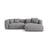 Martina 4-Sitzer Ecksofa mit Schlaffunktion, Rechte Seite, aus Boucle in Graphit (Monet Graphite), 280x170 cm von Micadoni – Bild 1