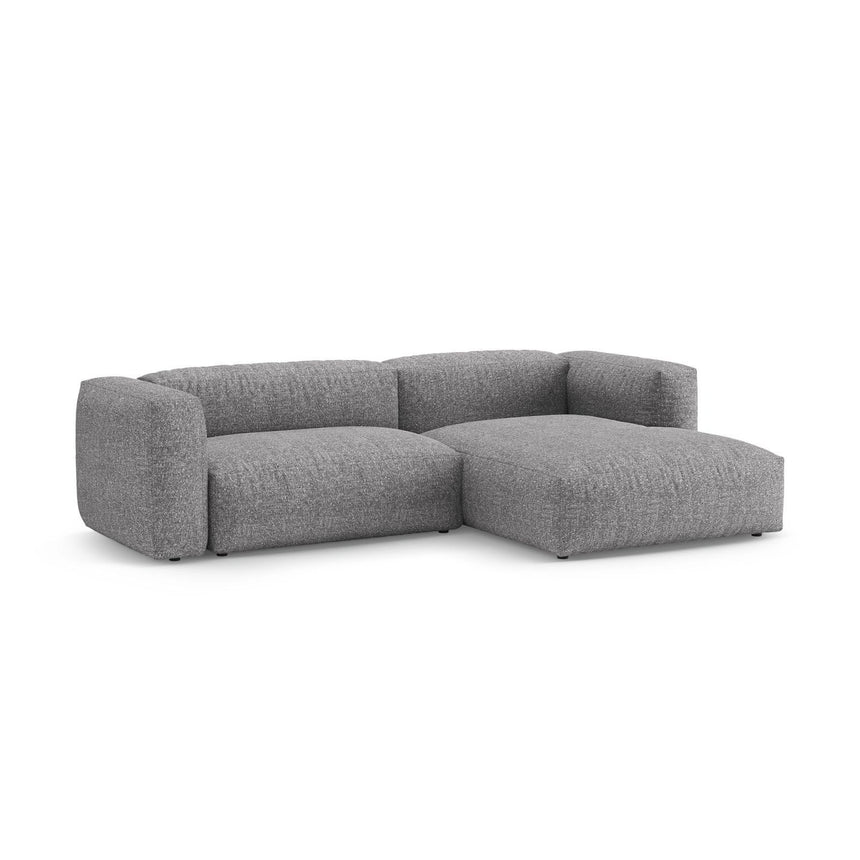 Martina 4-Sitzer Ecksofa mit Schlaffunktion, Rechte Seite, aus Boucle in Graphit (Monet Graphite), 280x170 cm von Micadoni – Bild 6