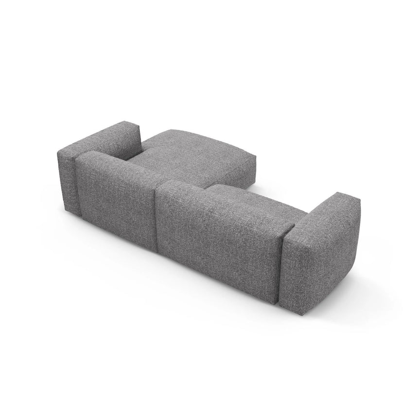Martina 4-Sitzer Ecksofa mit Schlaffunktion, Rechte Seite, aus Boucle in Graphit (Monet Graphite), 280x170 cm von Micadoni – Bild 9