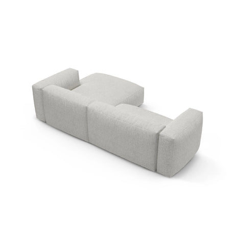 Martina 4-Sitzer Ecksofa mit Schlaffunktion, Rechte Seite, aus Boucle in Grey Beige Melange (Monet Pearl), 280x170 cm von Micadoni – Bild 9