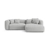 Martina 4-Sitzer Ecksofa mit Schlaffunktion, Rechte Seite, aus Boucle in Silber (Monet Silver), 280x170 cm von Micadoni – Bild 1