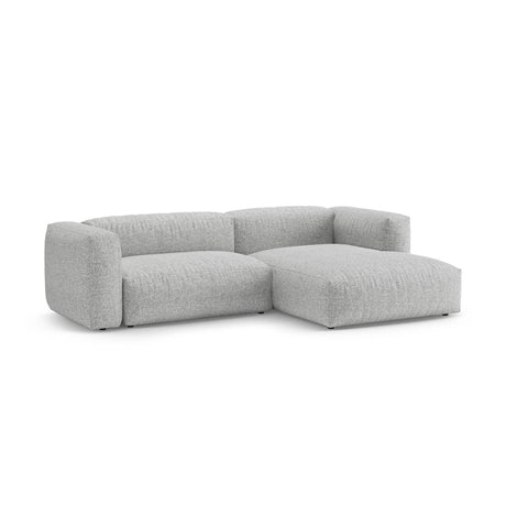 Martina 4-Sitzer Ecksofa mit Schlaffunktion, Rechte Seite, aus Boucle in Silber (Monet Silver), 280x170 cm von Micadoni – Bild 6