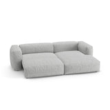 Martina 4-Sitzer Ecksofa mit Schlaffunktion, Rechte Seite, aus Boucle in Silber (Monet Silver), 280x170 cm von Micadoni – Bild 7