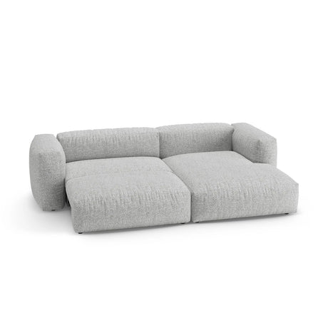 Martina 4-Sitzer Ecksofa mit Schlaffunktion, Rechte Seite, aus Boucle in Silber (Monet Silver), 280x170 cm von Micadoni – Bild 7
