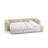 Martina 4-Sitzer Ecksofa mit Schlaffunktion, Rechte Seite, aus Samt, Boucle oder Strukturstoff, 280x170 cm von Micadoni – Bild 8