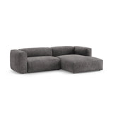 Martina 4-Sitzer Ecksofa mit Schlaffunktion, Rechte Seite, aus Samt in Grau (Vogue 15), 280x170 cm von Micadoni – Bild 6