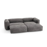 Martina 4-Sitzer Ecksofa mit Schlaffunktion, Rechte Seite, aus Samt in Grau (Vogue 15), 280x170 cm von Micadoni – Bild 7