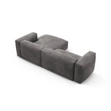 Martina 4-Sitzer Ecksofa mit Schlaffunktion, Rechte Seite, aus Samt in Grau (Vogue 15), 280x170 cm von Micadoni – Bild 9