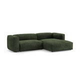 Martina 4-Sitzer Ecksofa mit Schlaffunktion, Rechte Seite, aus Samt in Grün (Vogue 11), 280x170 cm von Micadoni – Bild 6
