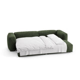 Martina 4-Sitzer Ecksofa mit Schlaffunktion, Rechte Seite, aus Samt in Grün (Vogue 11), 280x170 cm von Micadoni – Bild 8