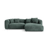 Martina 4-Sitzer Ecksofa mit Schlaffunktion, Rechte Seite, aus Samt in Petrol (Vogue 12), 280x170 cm von Micadoni – Bild 1