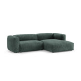 Martina 4-Sitzer Ecksofa mit Schlaffunktion, Rechte Seite, aus Samt in Petrol (Vogue 12), 280x170 cm von Micadoni – Bild 6