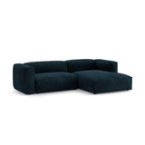 Martina 4-Sitzer Ecksofa mit Schlaffunktion, Rechte Seite, aus Samt in Tiefes Petrol (Vogue 13), 280x170 cm von Micadoni – Bild 6