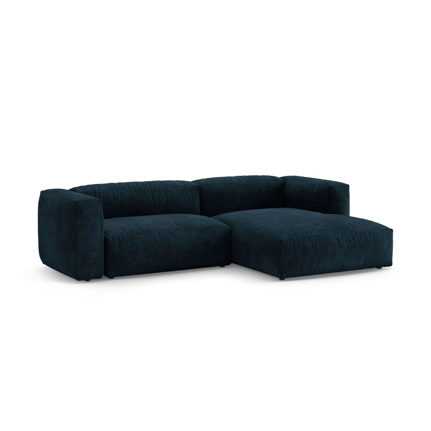 Martina 4-Sitzer Ecksofa mit Schlaffunktion, Rechte Seite, aus Samt in Tiefes Petrol (Vogue 13), 280x170 cm von Micadoni – Bild 6