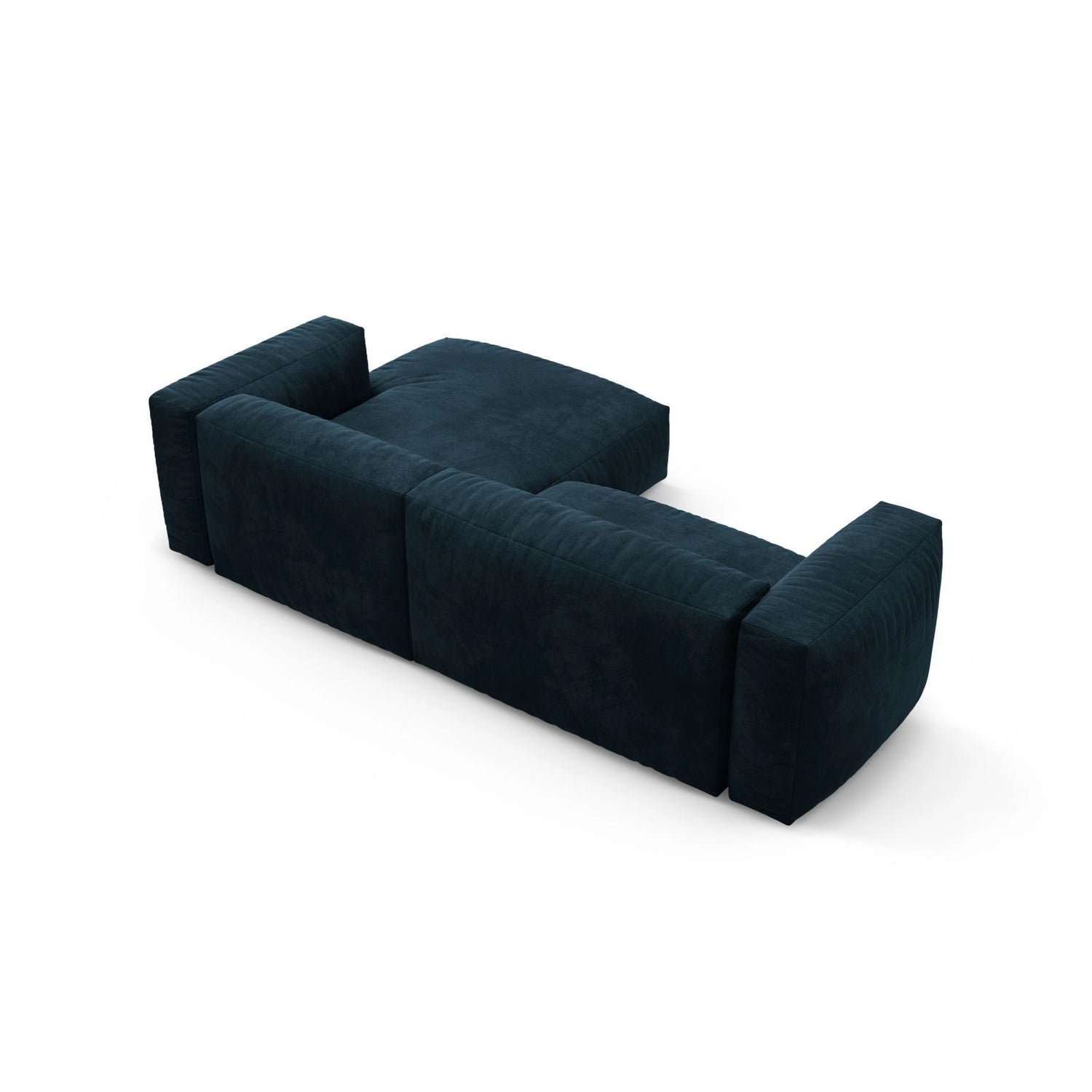 Martina 4-Sitzer Ecksofa mit Schlaffunktion, Rechte Seite, aus Samt in Tiefes Petrol (Vogue 13), 280x170 cm von Micadoni – Bild 9