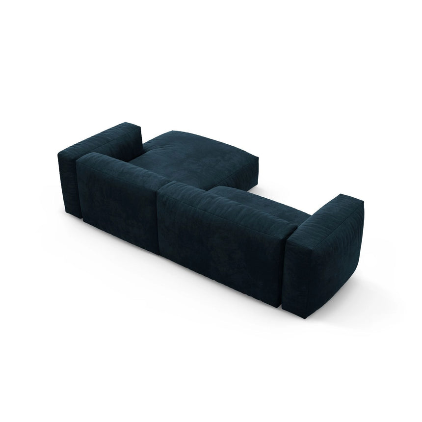 Martina 4-Sitzer Ecksofa mit Schlaffunktion, Rechte Seite, aus Samt in Tiefes Petrol (Vogue 13), 280x170 cm von Micadoni – Bild 9