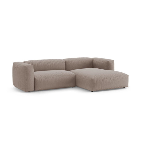 Martina 4-Sitzer Ecksofa mit Schlaffunktion, Rechte Seite, aus Strukturierter Stoff in Dunkelbeige (Boston Trufa), 280x170 cm von Micadoni – Bild 5