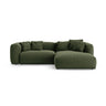 Martina 4-Sitzer Ecksofa mit Schlaffunktion, Rechte Seite, aus Strukturierter Stoff in Grün (Boston Forest), 280x170 cm von Micadoni – Bild 1