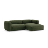 Martina 4-Sitzer Ecksofa mit Schlaffunktion, Rechte Seite, aus Strukturierter Stoff in Grün (Boston Forest), 280x170 cm von Micadoni – Bild 5