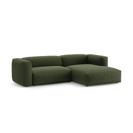 Martina 4-Sitzer Ecksofa mit Schlaffunktion, Rechte Seite, aus Strukturierter Stoff in Grün (Boston Forest), 280x170 cm von Micadoni – Bild 5