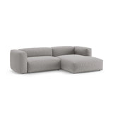 Martina 4-Sitzer Ecksofa mit Schlaffunktion, Rechte Seite, aus Strukturierter Stoff in Hellgrau (Boston Light Grey), 280x170 cm von Micadoni – Bild 5