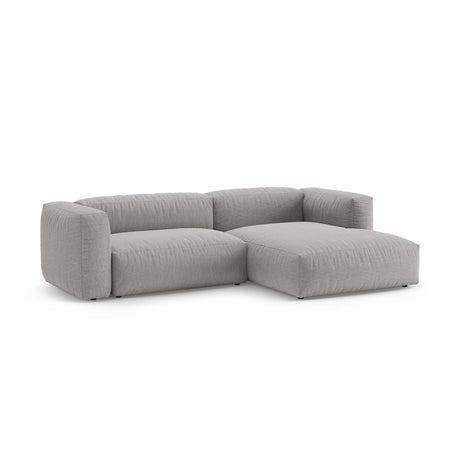 Martina 4-Sitzer Ecksofa mit Schlaffunktion, Rechte Seite, aus Strukturierter Stoff in Hellgrau (Boston Light Grey), 280x170 cm von Micadoni – Bild 5