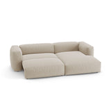 Martina 4-Sitzer Ecksofa mit Schlaffunktion, Rechte Seite, aus Strukturierter Stoff in Leichtes Beige (Boston Toffee), 280x170 cm von Micadoni – Bild 6