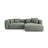 Martina 4-Sitzer Ecksofa mit Schlaffunktion, Rechte Seite, aus Strukturierter Stoff in Moosgrün (Boston Water Green), 280x170 cm von Micadoni – Bild 1