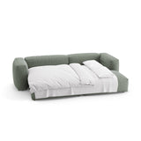 Martina 4-Sitzer Ecksofa mit Schlaffunktion, Rechte Seite, aus Strukturierter Stoff in Moosgrün (Boston Water Green), 280x170 cm von Micadoni – Bild 7