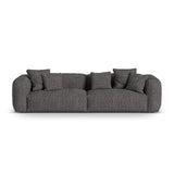 Martina 4-Sitzer Sofa, Sitztiefe 76 cm, aus Boucle in Anthrazit (Monet Anthracite), 320x106 cm von Micadoni – Bild 1